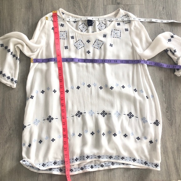 GAP White with embroidered details Women's Blouse - Picture 8 of 8